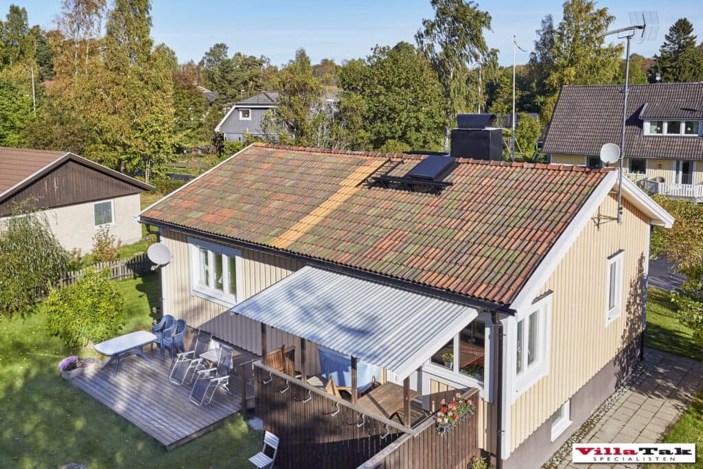 Villa med återanvända takpannor
